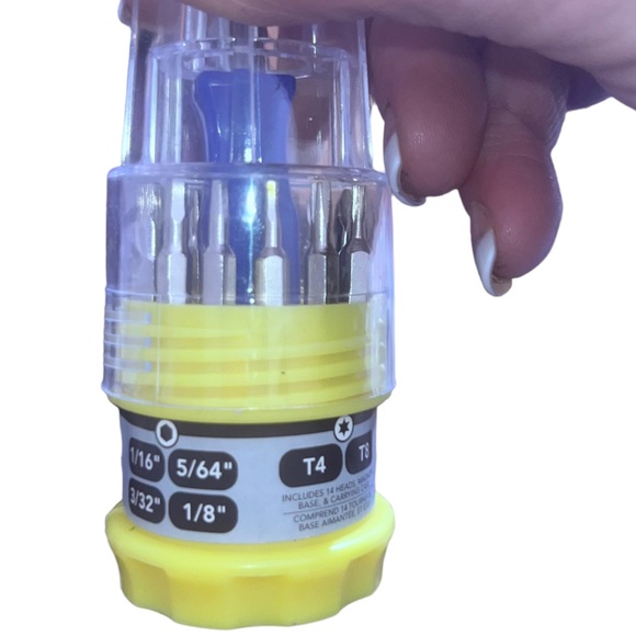 Gift 14 piece screwdriver set magnetic small handy compact stocking tools - Picture 6 of 8